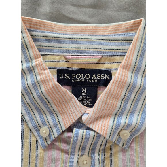 NWT U.S. Polo Assn. Short Sleeve Button-Up Oxford Shirt Boys Size Medium 8 - Picture 2 of 3